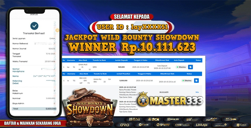 MASTER333 JACKPOT SLOT Mahjong Ways Rp.9,136,000.,- LUNAS